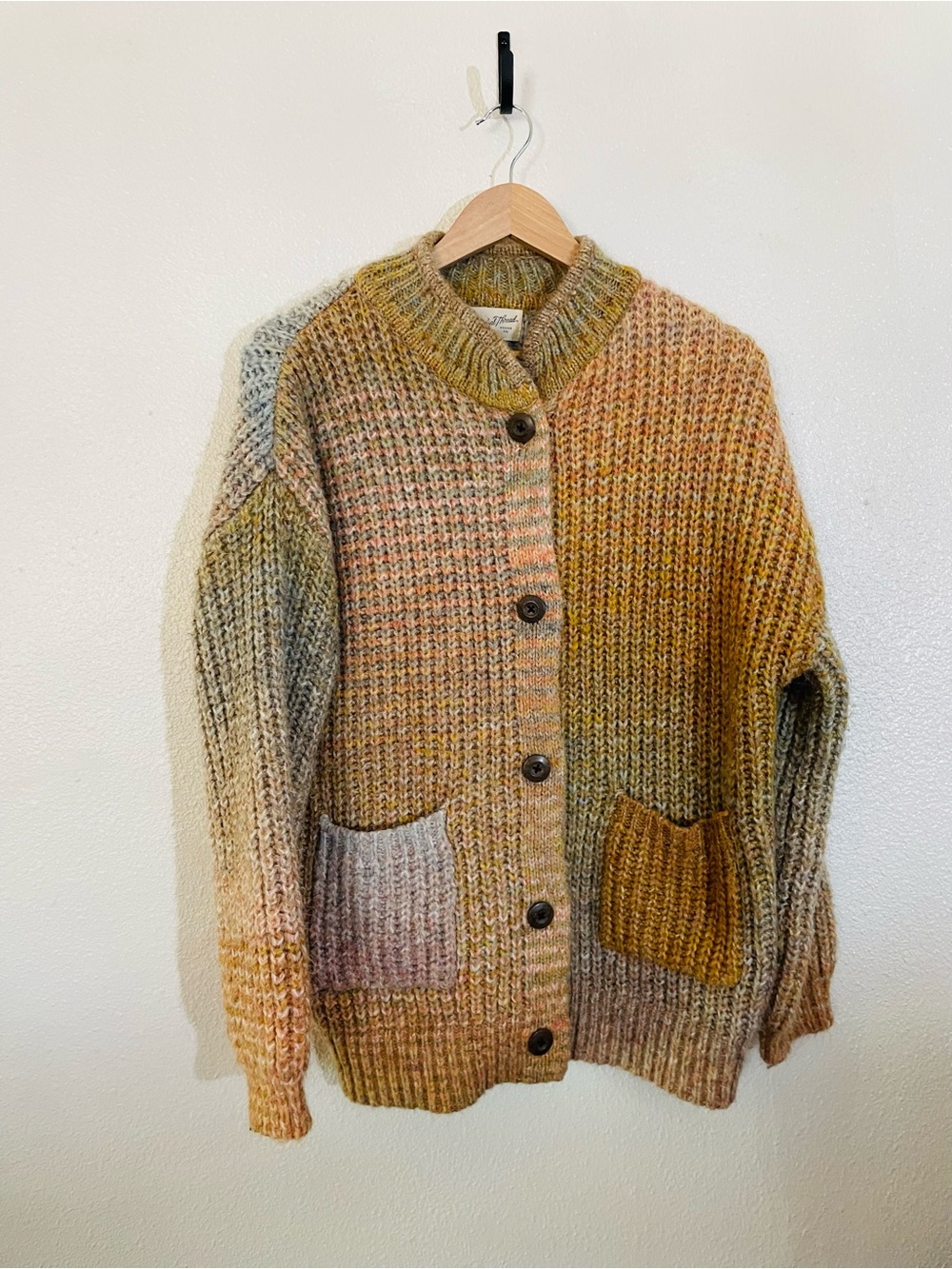Universal Thread Multicolor Marled Knit Sweater Earth Tones Cozy Oversized Small